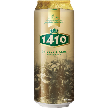 Упаковка пива Volfas Engelman 1410 світле фільтроване 5.3% 0.568 л x 24 шт