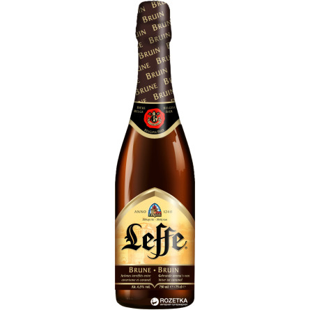 Упаковка пива Leffe Brune темное фильтрованное 6.3% 0.75 л x 6 шт