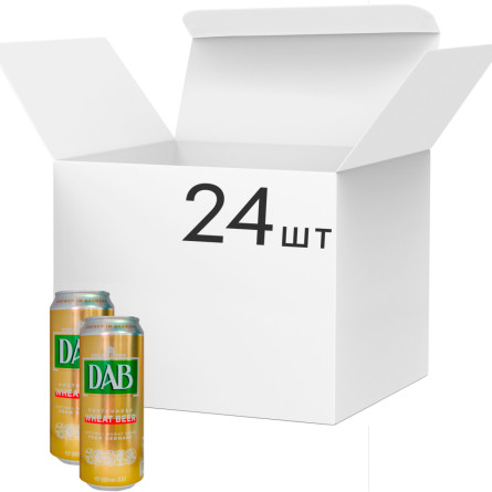 Упаковка пива DAB светлое нефильтрованное 4.8% 0.5 л x 24 шт