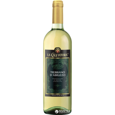 Вино La Cacciatora Trebbiano Dabruzzo D.O.C. белое сухое 0.75 л 11.5%
