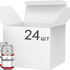 Упаковка пива Budweiser світле фільтроване 5% 0.33 л х 24 шт mini slide 1