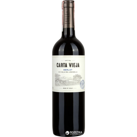 Вино Carta Vieja Merlot красное сухое 0.75 л 13%