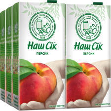 Упаковка сока ОКЗДП Наш Сок Персиковый 1.93 л х 6 шт (4820003689356_4820003680209) mini slide 1