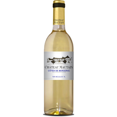 Вино Chateau Mautain Cotes de Bergerac 2019 белое полусладкое 0.75 л 11.5%