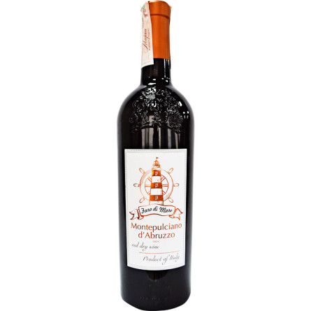 Вино Faro Di Mare Montepulciano d`abruzzo DOC червоне сухе 0.75 л 12.5% slide 1