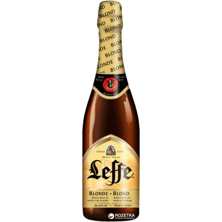 Упаковка пива Leffe Blonde светлое фильтрованное 6.4% 0.75 л x 6 шт
