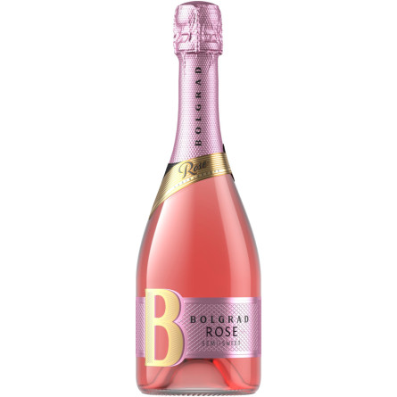 Вино ігристе Bolgrad Rose рожеве напівсолодке 0.75 л 10-13.5%
