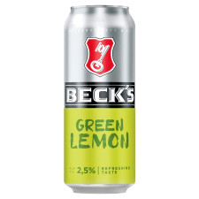 Пиво Beck's Green Lemon світле 2,5% 0,5л mini slide 1
