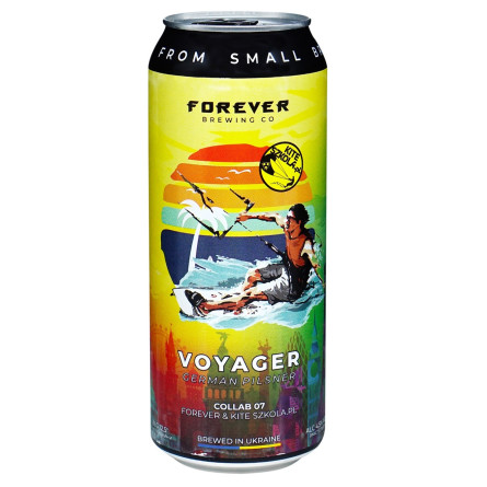 Пиво світле нефільтроване Forever Voyager 4,5% 0,5ж/б