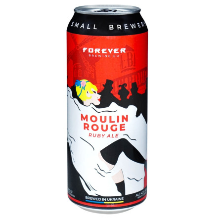 Пиво напівтемне нефільтроване Forever Moulin Rouge 4,5% 0,5ж/б