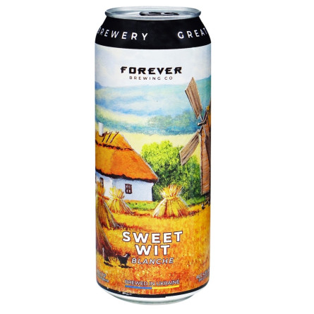 Пиво світле пшеничне нефільтроване Forever Sweet Wit 4,5% 0,5ж/б slide 1