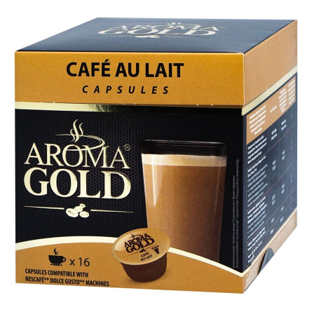 Кава в капсулах AROMA GOLD Cafe Au Lait 160гр коробка