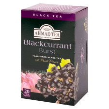 Чай чорний Ahmad Tea чорна смородина в пакетиках 20шт х1,8г mini slide 1