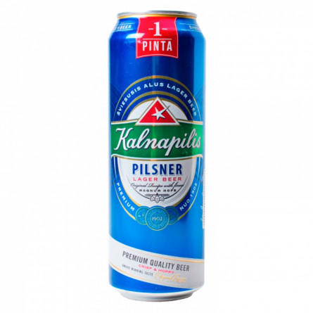 Пиво Kalnapilis Pilsner в жестяной банке 4.6% 0,568л