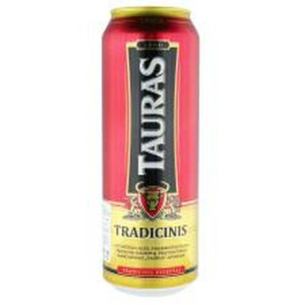 Пиво Tauras Tradicinis светлое фильтрованное 6% 0,5л