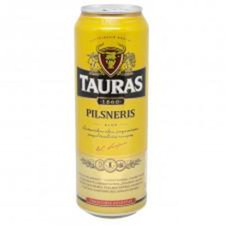 Пиво Tauras Pilsneris светлое фильтрованное 4,6% 0,5л slide 1