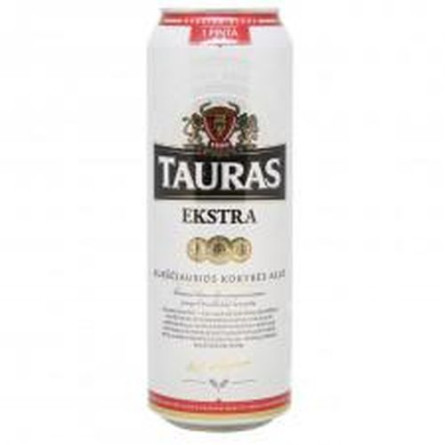 Пиво Tauras Extra светлое фильтрованное 5,2% 0,5л
