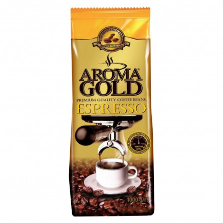 Кава Aroma Gold Espresso в зернах натуральна смажена 1кг slide 1