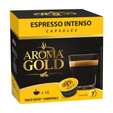 Кава Aroma Gold Espresso Intenso мелена в капсулах для кавоварок 128г mini slide 1