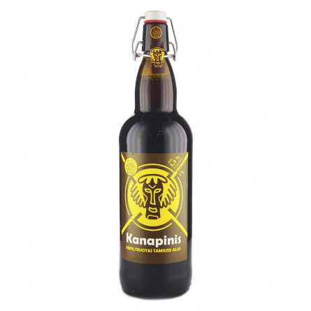 Пиво Kanapinis темное нефильтрованное 5,3% 1л slide 1