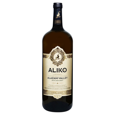 Вино Aliko C&amp;W Алазанська долина н/сол., біле 9-13 % 1.5л