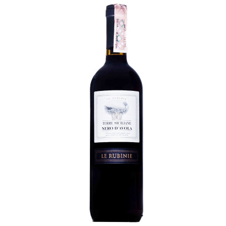 Вино Le Rubinie Nero DAvola Terre Siciliane красное сухое 12,5% 0,75л slide 1