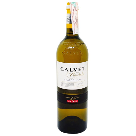 Вино Calvet Varietals Chardonnay біле сухе 12% 0,75л Франція