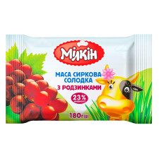 Масса творожная Милкин с изюмом 23% 180г mini slide 1