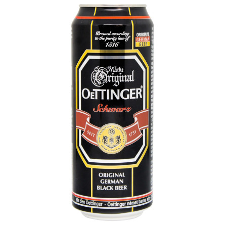 Пиво Oettinger Schwarz 4,9% 0,5л