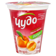 Йогурт Чудо персик-абрикос 2,5% 270г mini slide 1