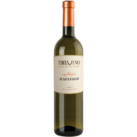 Вино Tbilvino Алазанське біле напівсолодке 0.75 л 11%