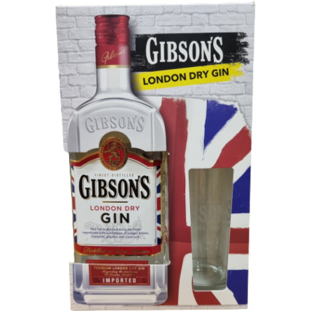 Джин Gibson's London Dry 0.7 л 37.5% + келих