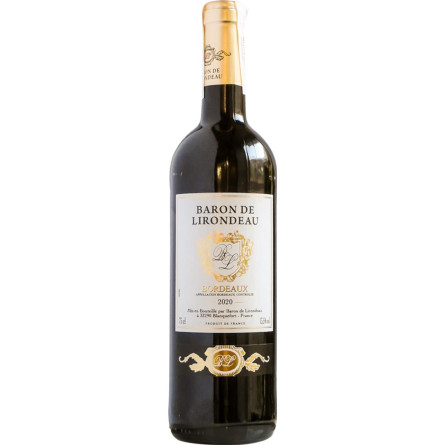 Вино Baron de Lirondeau Bordeaux біле сухе 0.75 л 13.5%