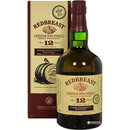 Виски Redbreast Cask Strength 12 лет выдержки 0.7 л 56-61% в подарочной упаковке