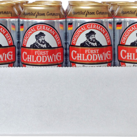 Упаковка пива Furst Chlodwig Premium світле фільтроване 4.8% 0.5 л x 24 шт.