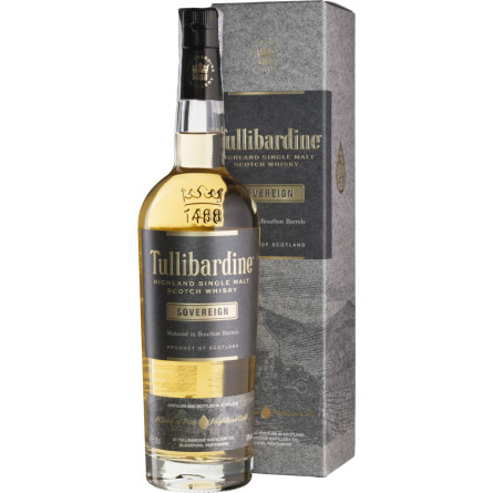 Виски Tullibardine Sovereign 0.7 л 43% в подарочной коробке