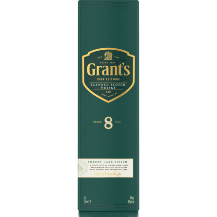 Віскі Grants Sherry Cask 8 років витримки 0.7 л 40% (5010327255057_5010327210223)