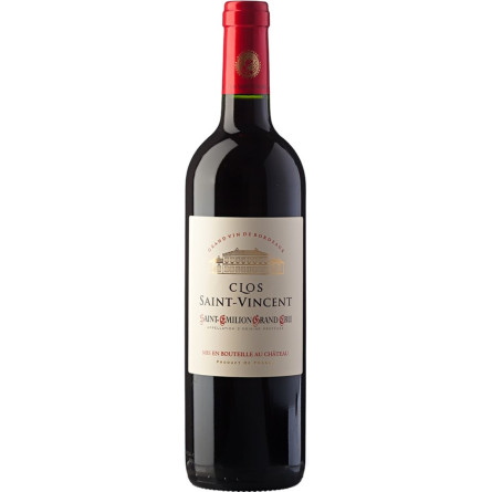 Вино Les Grands Chais de France Chateau Clos Saint-Vincent Saint-Emilion Grand Cru червоне сухе 0.75 л 14% slide 1