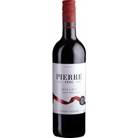 Вино Domaines Pierre Chavin Pierre Zéro Merlot червоне напівсолодке 0.75 л Безалкогольне slide 1
