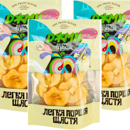 Упаковка чипсів фруктових Джміль Яблучних 40 г х 3 шт.
