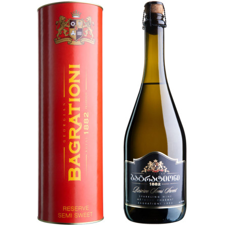Вино ігристе Bagrationi Резерв біле напівсолодке 0.75 л 11.5%