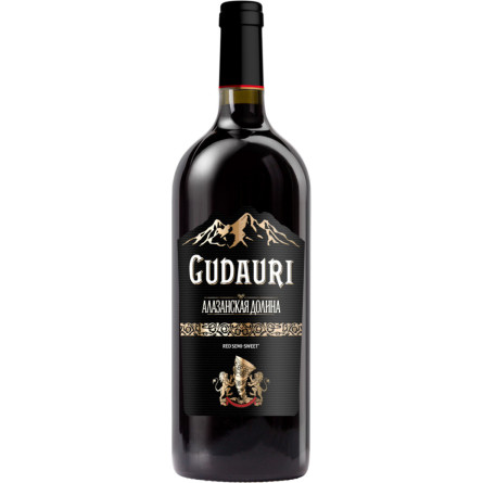 Вино Gudauri Алазанська долина ординарне столове червоне напівсолодке 1.5 л 11-13%