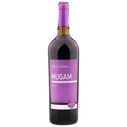 Вино Mugam Мерло червоне напівсолодке 12-14% 0,75л