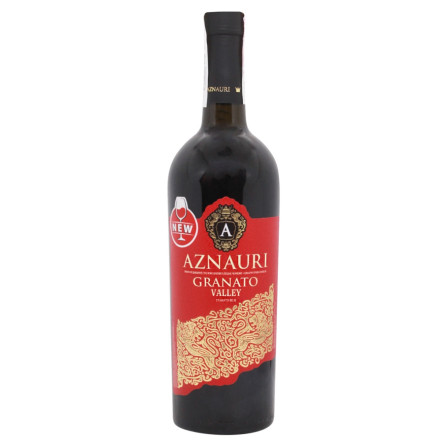 Вино Aznauri Granato Valley червоне напівсолодке 9-13% 0,75л