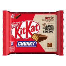 Вафлі Kit Kat Chunky у молочному шоколаді 4х40г mini slide 1