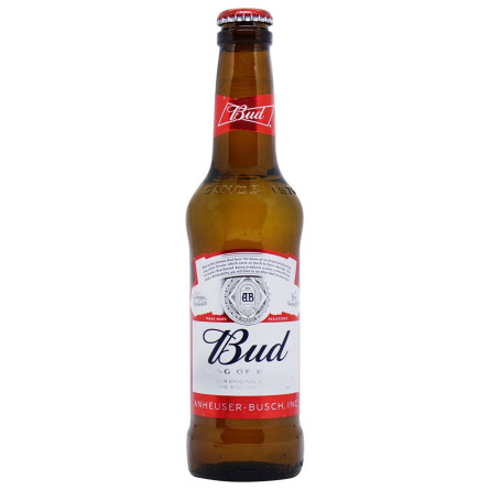 Пиво Bud свiтле 5% 0,33л