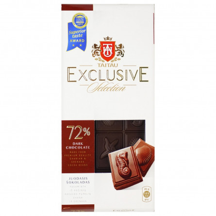 Шоколад Meskenas Tai Tau Exclusive чорний 72% 100г