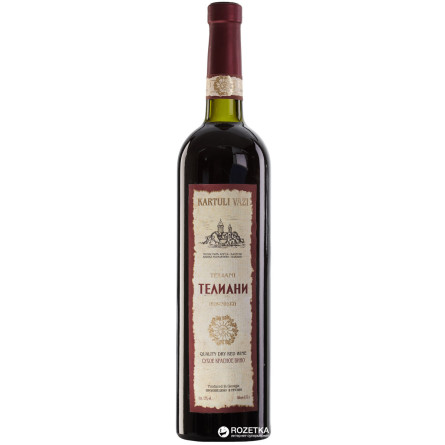 Вино Kartuli Vazi Телиани красное сухое 0.75 л 12% slide 1