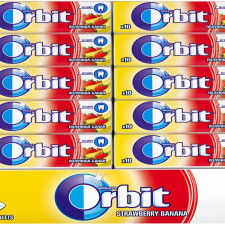 Упаковка жевательной резинки Orbit Клубника-банан 14 г x 30 шт (4009900510677_374998) mini slide 1