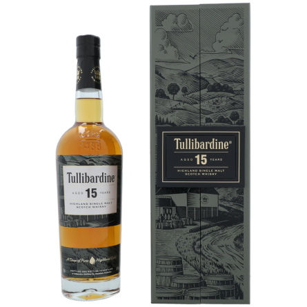 Виски односолодовый Tullibardine 15yo 0.7 л 43% в подарочной коробке